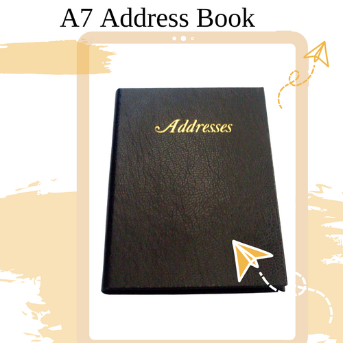 Cumberland Address Book Leathergrain 110X75mm - Black