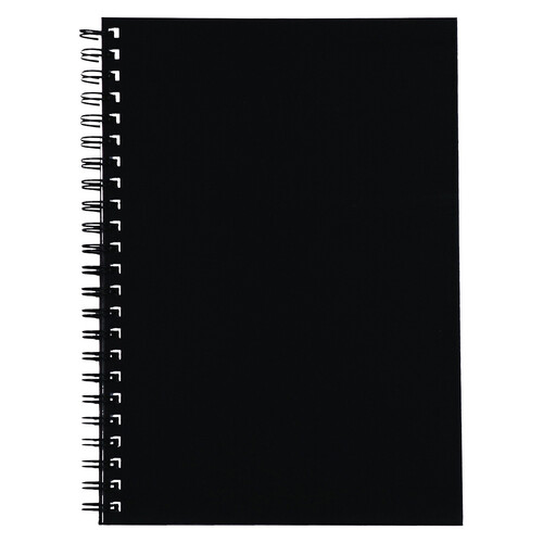 Spirax A4 Notebook 512 Hard Cover Side Open 56512BK - BLACK