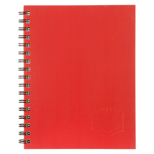 Spirax A4 Notebook 512 Hard Cover Side Open 56512R - RED