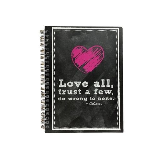Profile A5 Spiral Hardcover Notebook 160 Pages - Love All