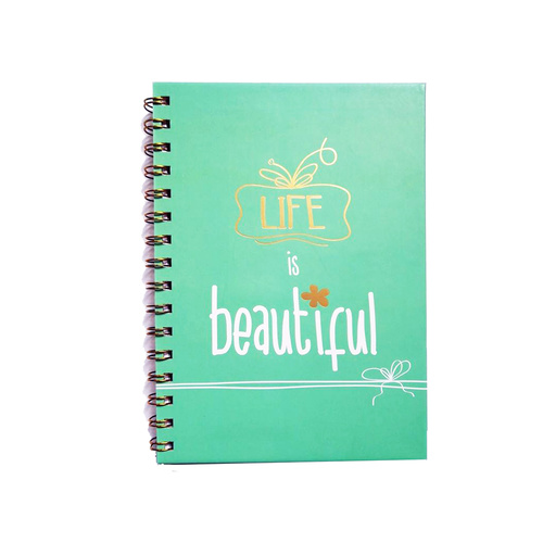 Profile A5 Spiral Hardcover Notebook 160 Pages - Life Is Beautiful
