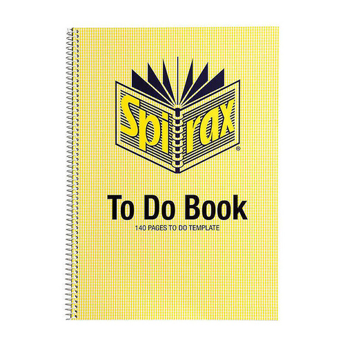 Spirax 706 TO DO BOOK Notebook A4 Side Opening 140 Pages (5 Pack) - 565706 