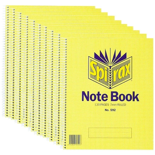 Spirax 595 Notebook A4 Side Opening 120 Pages - 10 Pack
