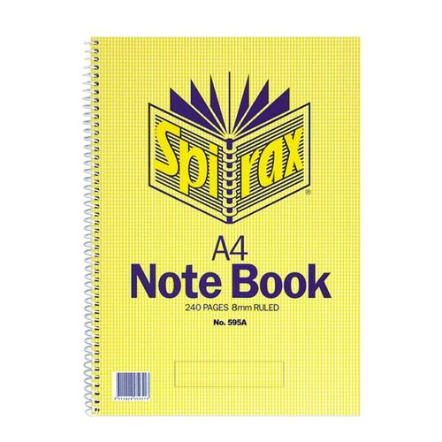 Spirax 595A Notebook A4 Side Opening 240 Pages