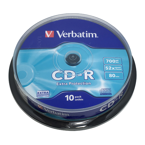 Verbatim CD-R 700MB 52x Speed 10 Pack - 43437