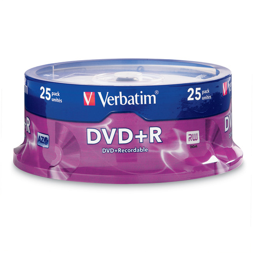 25 Pack Verbatim DVD+R 120 Min 8 X 4.7GB Blank Disc  - 95033
