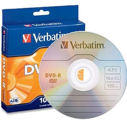Dvd-R Verbatim 120Min 16X 4.7Gb Spindle 10 - V95100