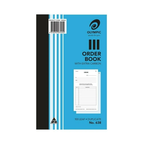 1 x Olympic 638 Order Book Carbonless Duplicate 125 x 200mm 140863