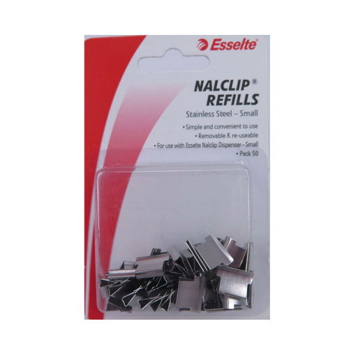 Esselte Nalclip Refill Small Removable And Re-Usable - 50 Pack