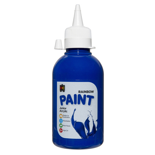 EC Paint Rainbow Water Based Acrylic Non Toxic 250ml - Brilliant Blue