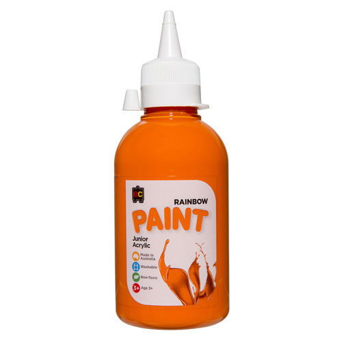EC Paint Rainbow Water Based Acrylic Non Toxic 250ml - Orange