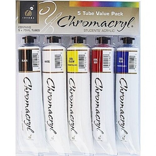 Chromacryl Premium Students Acrylic Set Cool - 5 Pack