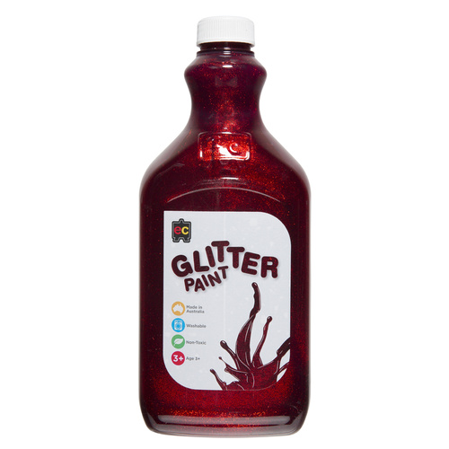 EC Paint Glitter Water Based Acrylic Non Toxic 2 Litre  - Red