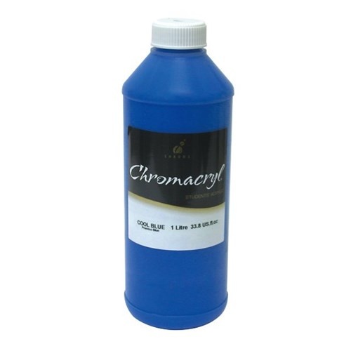 Chromacryl Student Acrylic Paint 1 Litre - Cool Blue