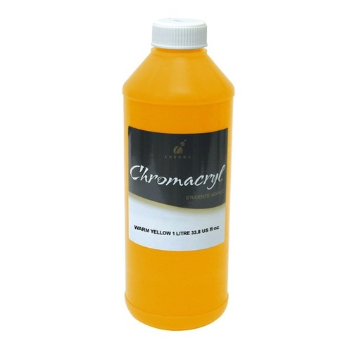 Chromacryl Student Acrylic Paint 1 Litre - Warm Yellow
