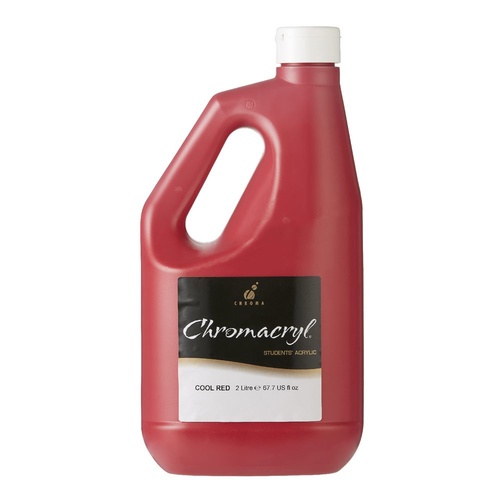 Chromacryl Student Acrylic Paint 2 Litre -  Cool Red