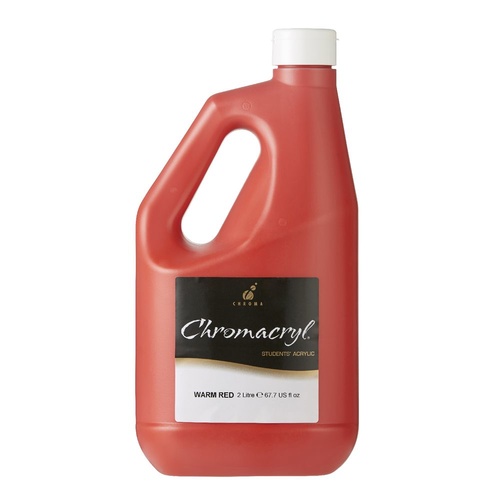 Chromacryl Student Acrylic Paint 2 Litre - Warm Red