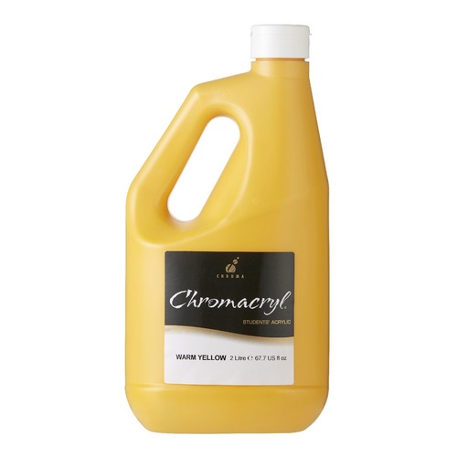 Chromacryl Student Acrylic Paint 2 Litre -  Warm Yellow