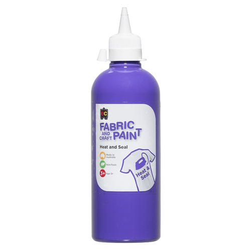 EC Paint Fabric And Craft Paint Heat And Seal Non Toxic 500ml - Purple