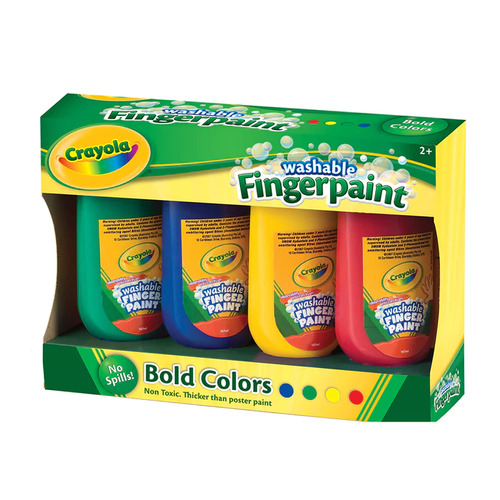 Crayola My First Washable Finger Paint Assorted Colours 4 Pack