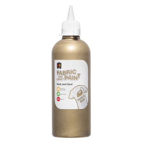 EC Paint Fabric And Craft Paint Heat And Seal Non Toxic 500ml - Gold