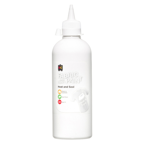 EC Paint Fabric And Craft Paint Heat And Seal Non Toxic 500ml - White