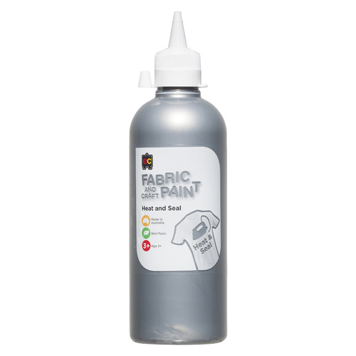 EC Paint Fabric And Craft Paint Heat And Seal Non Toxic 500ml - Silver