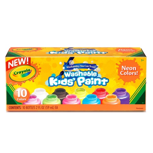 Crayola Washable Kids Neon Paint Assorted Colours