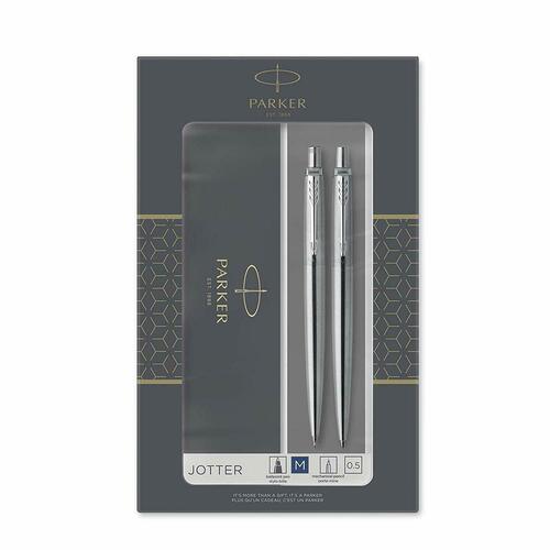 Parker Jotter Stainless Steel Ballpoint Pen & Mechanical Pencil 0.5mm Duo Set - 2093256
