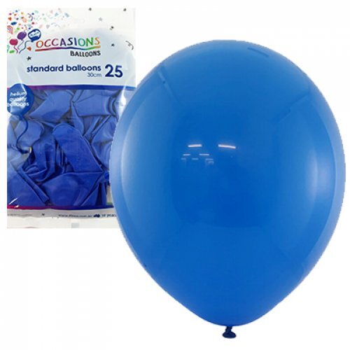 Alpen Standard Round Balloons 30cm Pack 25 - Royal Blue