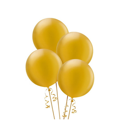 Alpen 25cm Round Balloons Pack 15  - Gold