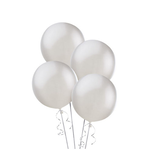 Alpen 25cm Round Balloons Pack 15  - Silver