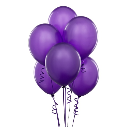 Alpen 25cm Round Balloons Pack 15  - Purple