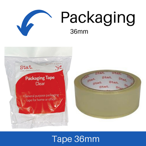 Stat Packaging Tape 36mm x 50m Clear