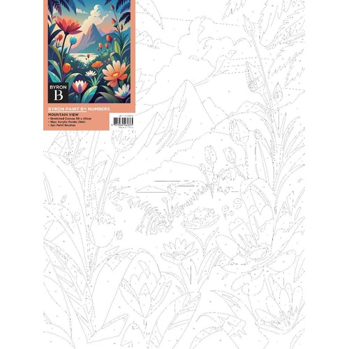 Jasco Paint By Numbers Canvas Including Paints & Brushes 30x40cm - Mountain View