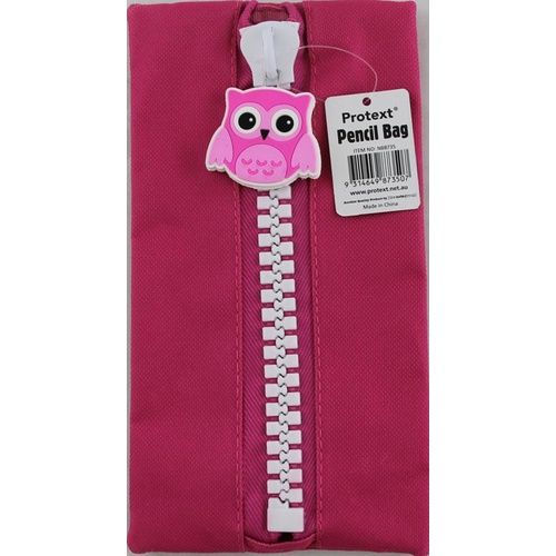 Protext Pencil Case 235x125mm Character - Magenta Owl