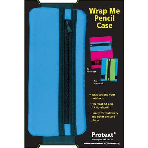 Protext Zipper Pencil Case 205 x 90mm Wrap Me - Blue