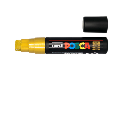 UNI Paint Marker Posca Pen Chisel Tip PC17K - Gold