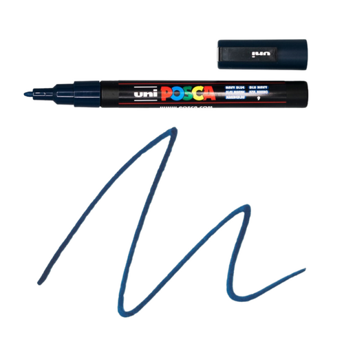 UNI Paint Marker Posca Pen Bullet Tip PC3M - Navy Blue