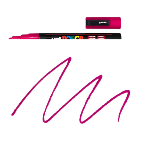UNI Paint Marker Posca Pen Bullet Tip PC3M - Fuchsia