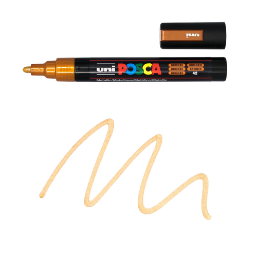 UNI Paint Marker Posca Pen Bullet Tip PC5M - Bronze