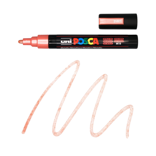 UNI Paint Marker Posca Pen Bullet Tip PC5M - Metallic Red