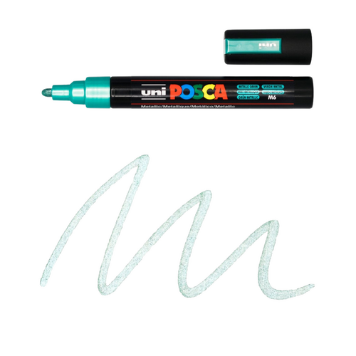 UNI Paint Marker Posca Pen Bullet Tip PC5M - Metallic Green