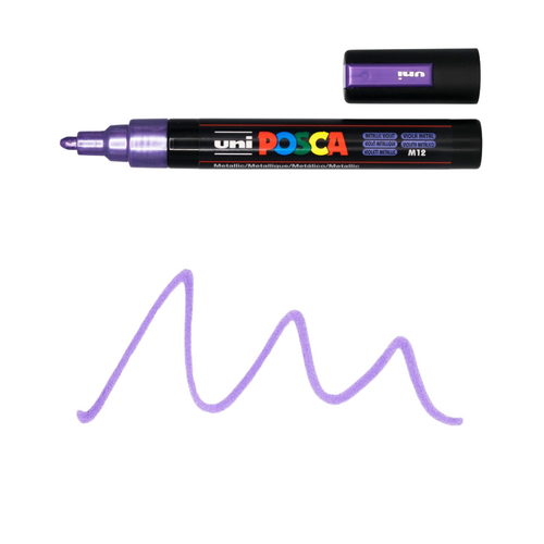 UNI Paint Marker Posca Pen Bullet Tip PC5M - Metallic Violet