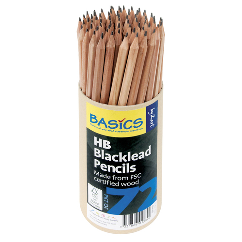 Zart Basics Blacklead Pencils Tub - HB - 72 Pack
