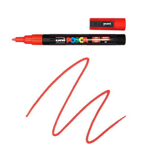 UNI Paint Marker Posca Pen Bullet Tip PC3M - Red