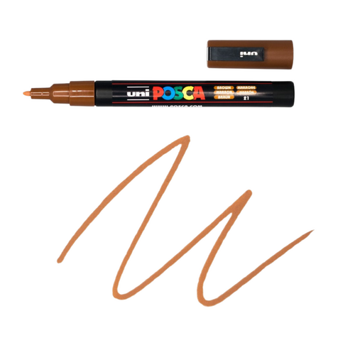 UNI Paint Marker Posca Pen Bullet Tip PC3M - Brown