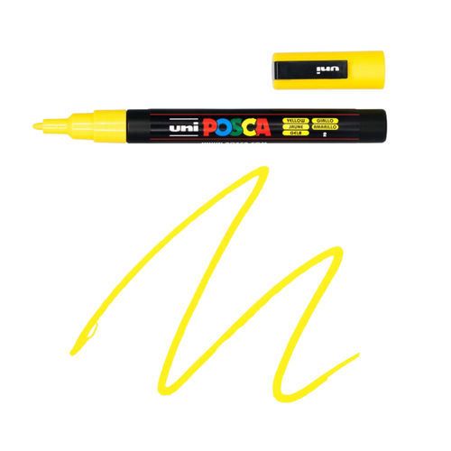 UNI Paint Marker Posca Pen Bullet Tip PC3M - Yellow