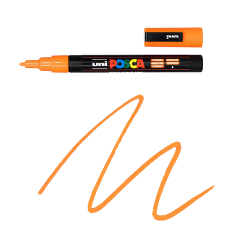 UNI Paint Marker Posca Pen Bullet Tip PC3M - Orange