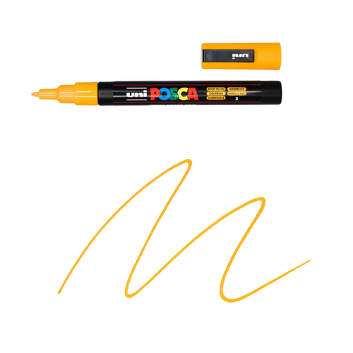 UNI Paint Marker Posca Pen Bullet Tip PC3M - Bright Yellow